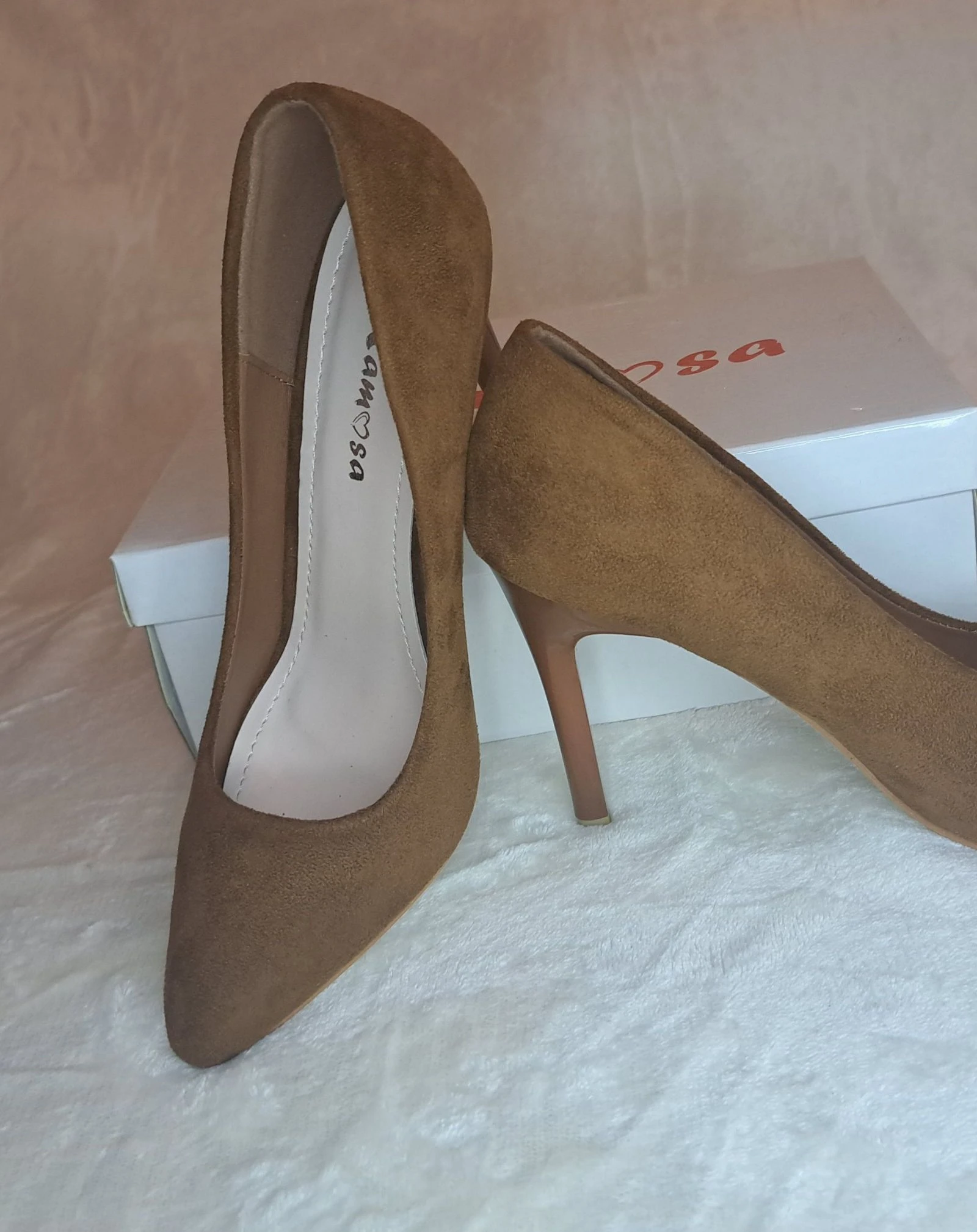 Camel Suede Stiletto • EU 37 • Moeiteloze Chic – photo 4